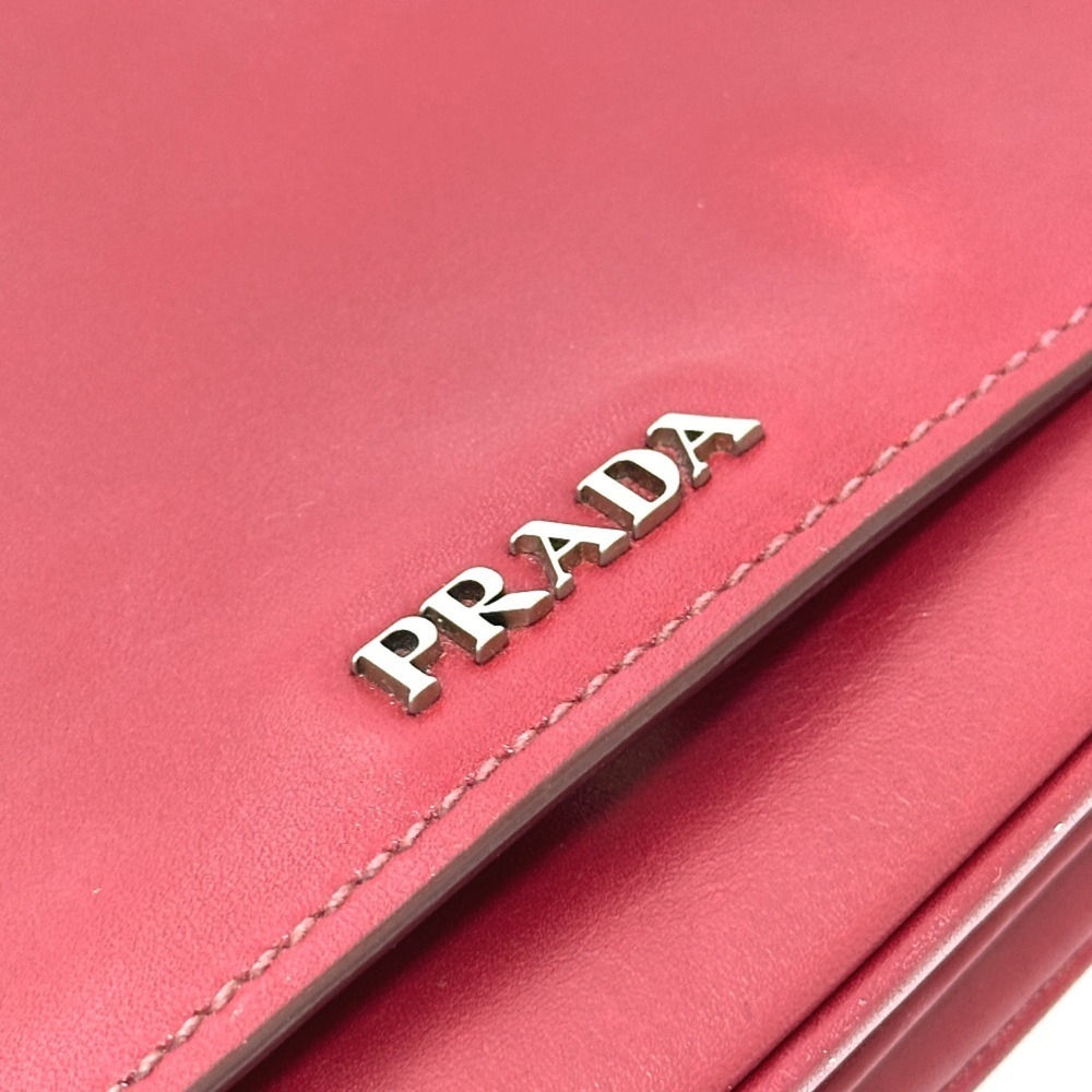 PRADA Red Leather Shoulder Bag - Picture 6 of 16